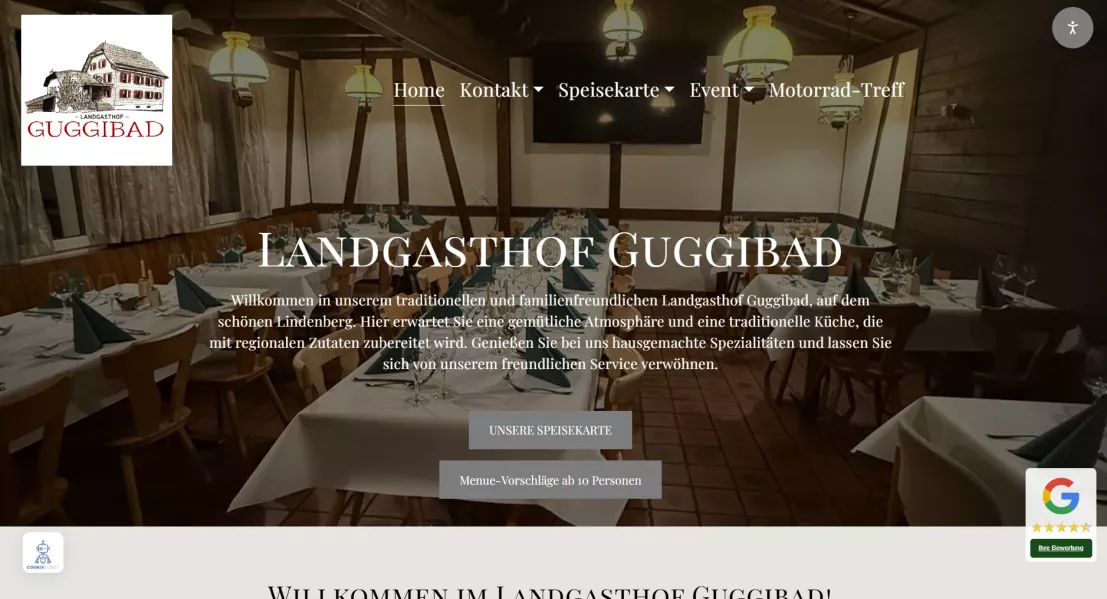 Neue Website für das Landgasthof Guggibad