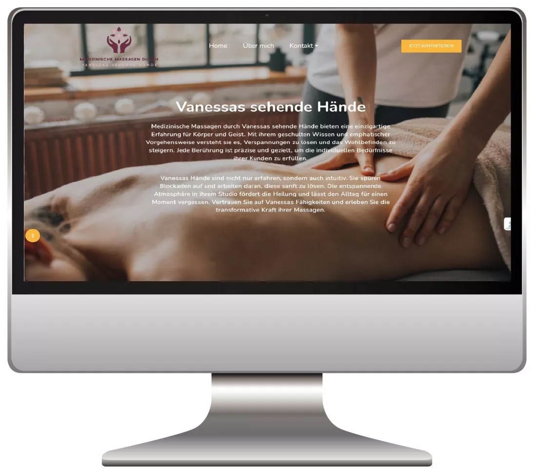 Website Vanessas sehende Hände