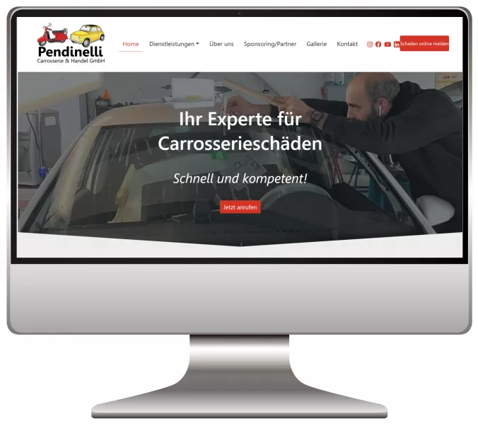 Website Pendinelli Carrosserie & Handel GmbH