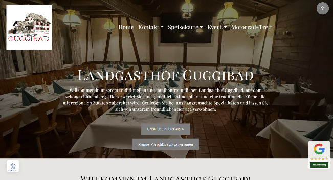 Website für Landgasthof Guggibad