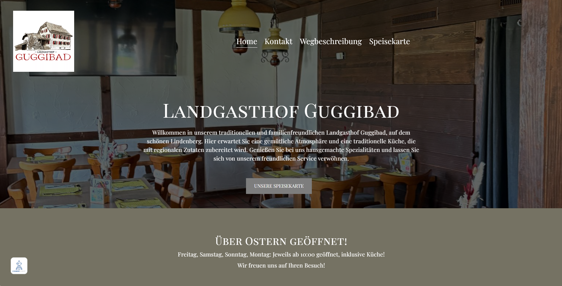 Website für Landgasthof Guggibad